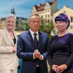 Pięć osób w eleganckich strojach. Czy zastanawiasz się, ile zarabia prezes spółdzielni mieszkaniowej?