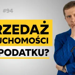 Mężczyzna w garniturze zastanawia się, po jakim czasie można sprzedać mieszkanie bez podatku. Podcast "Dzień Dobry Podatki".
