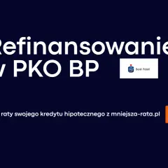 Refinansowanie kredytu hipotecznego w PKO BP. Odmień raty swojego kredytu z mniejsza-rata.pl. Uśmiechnięty portfel.
