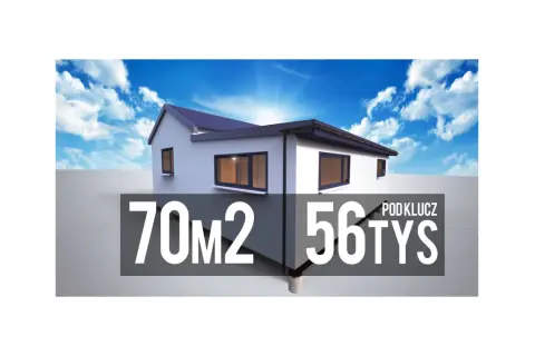 Marzysz o budowie domu samemu? Oto wizualizacja nowoczesnego domu 70m2 za 56 tys. zł pod klucz.