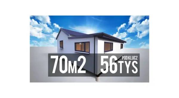 Marzysz o budowie domu samemu? Oto wizualizacja nowoczesnego domu 70m2 za 56 tys. zł pod klucz.
