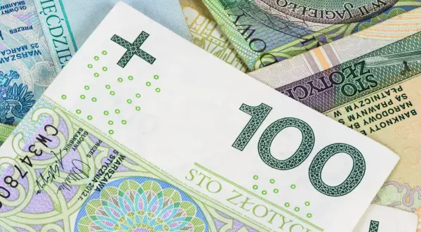 Zbiór polskich banknotów, w tym 100 złotych. Obrazek nawiązuje do kodeksu cywilnego i obowiązków wynajmującego.
