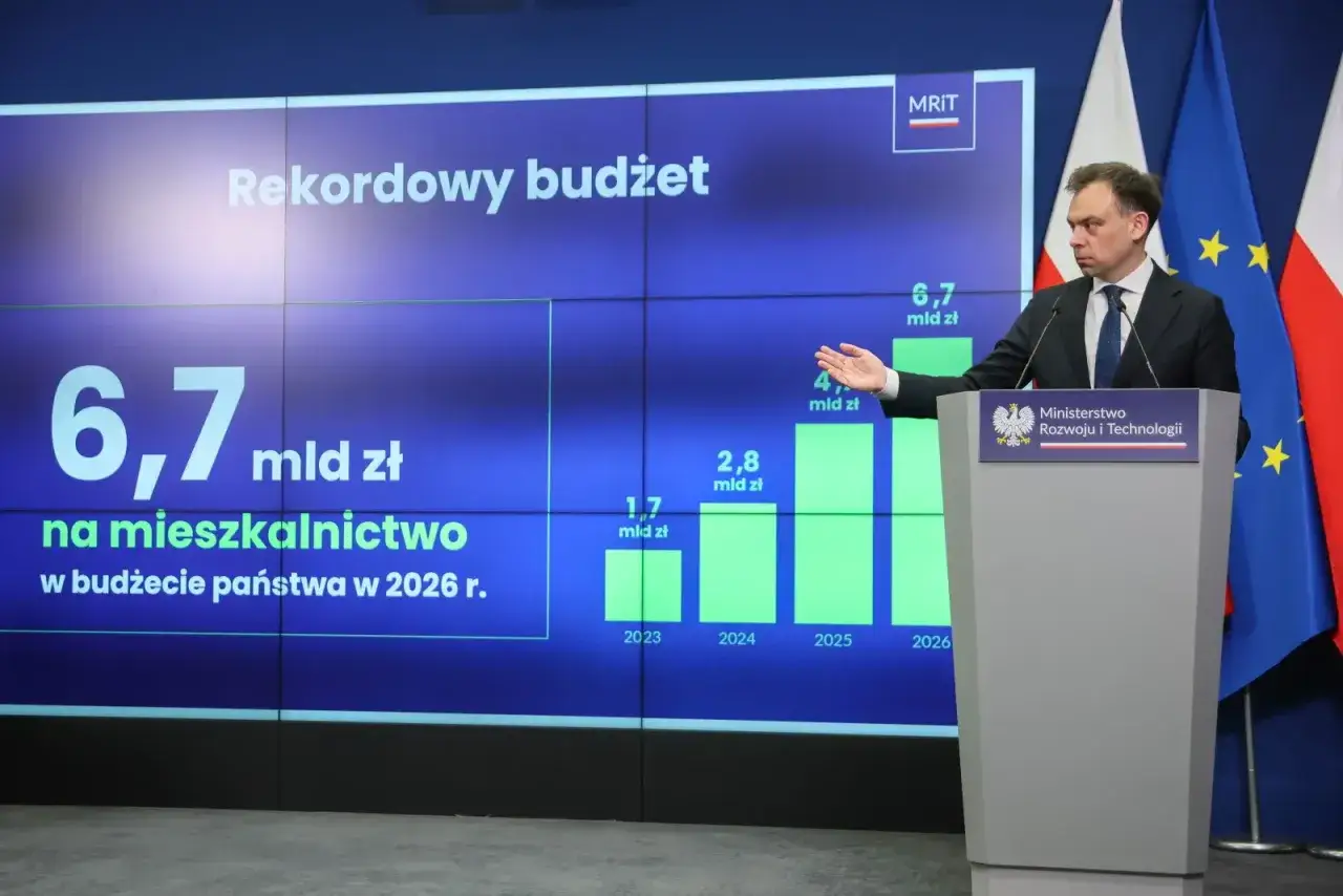 Minister prezentuje nowy program mieszkaniowy: rekordowy budżet 6,7 mld zł na mieszkalnictwo w 2026 r.