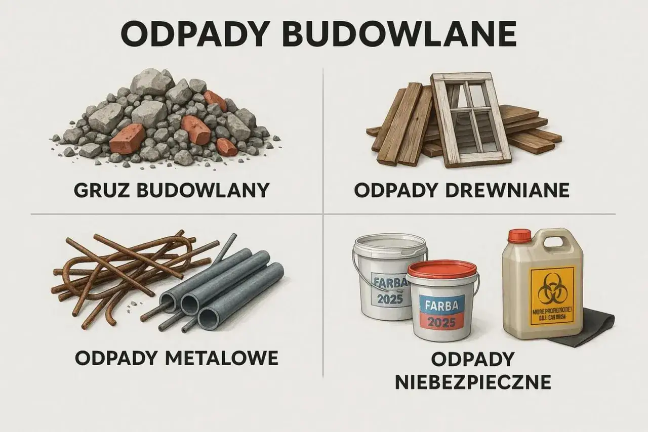 Rodzaje odpadów budowlanych i remontowych
